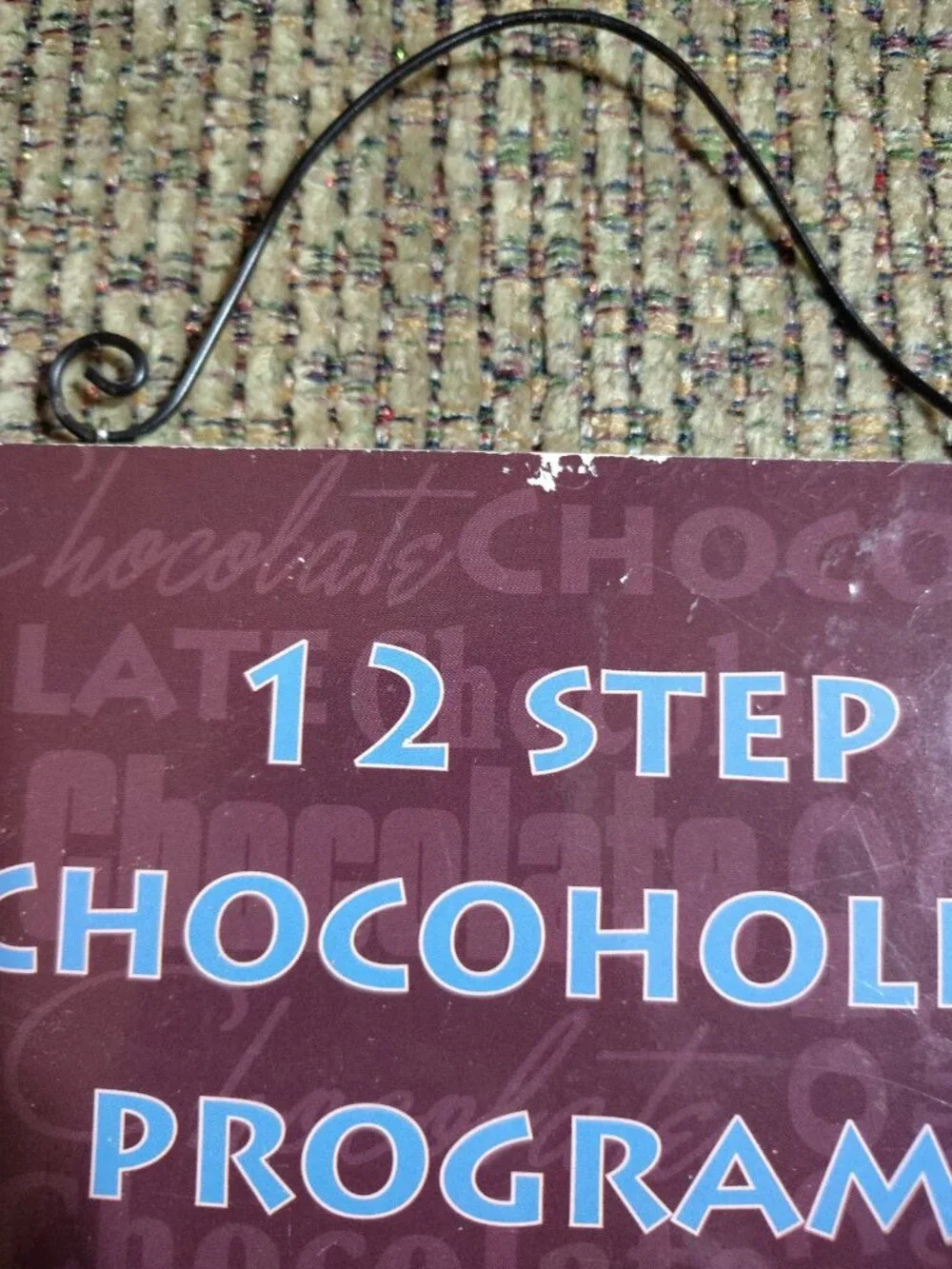 12-step Chocoholics Program Wooden Sign, Door Hanging, Wall Hanging, Humorous